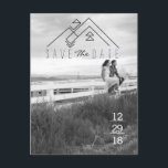 Geometric Mountain | Modern Save The Date Announcement Postcard<br><div class="desc">By Redefined Designs</div>