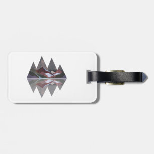 Geometric Mountain Scene Luggage Tag