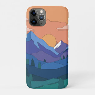 Geometric Mountain Sunset Case-Mate iPhone Case