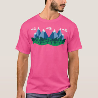 Geometric Mountains Active T-Shirt