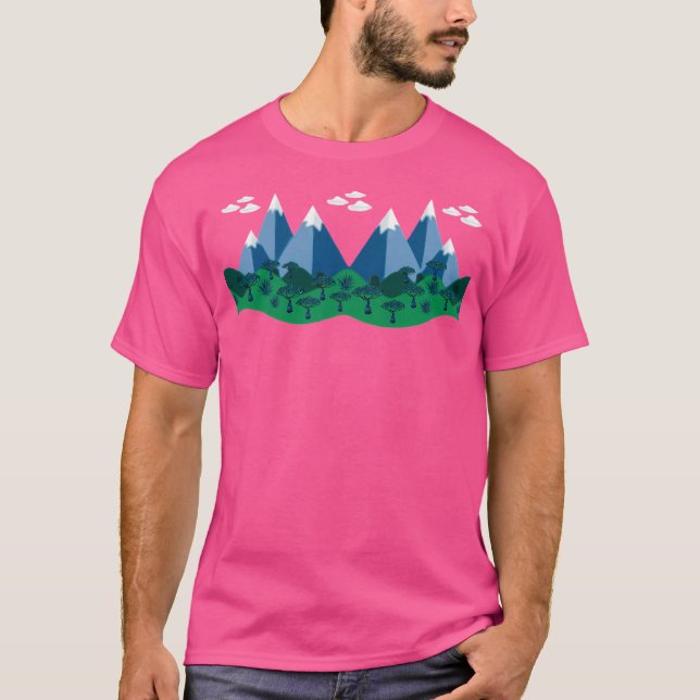Geometric Mountains  Active T-Shirt (Front)