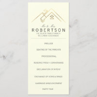 Geometric Mountains | Wedding Rackcard