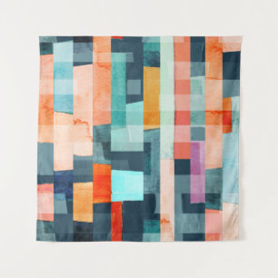 Geometric multicolor stripes, trendy pattern. tapestry