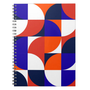 Geometric mural background. Modern and vibrant com Notebook