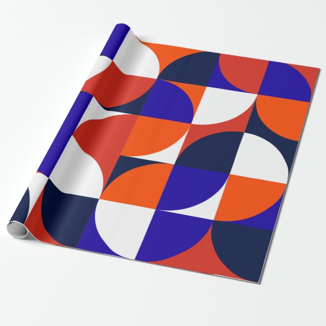 Geometric mural background. Modern and vibrant com Wrapping Paper (Unrolled)