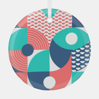 Geometric Mural Background Modern Vintage Glass Tree Decoration