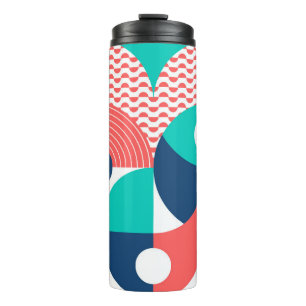 Geometric Mural Background Modern Vintage Thermal Tumbler