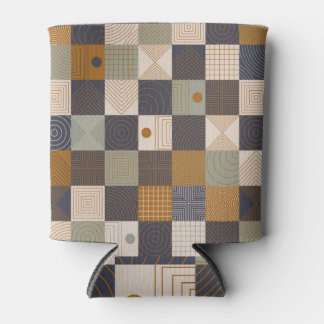 Geometric Mural: Modern Vintage Background Can Cooler
