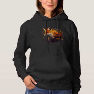 Geometric natural design with a poly fox, foxes fo hoodie