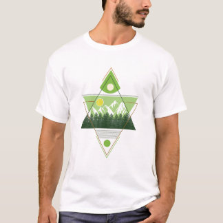 Geometric Nature Harmony T-Shirt