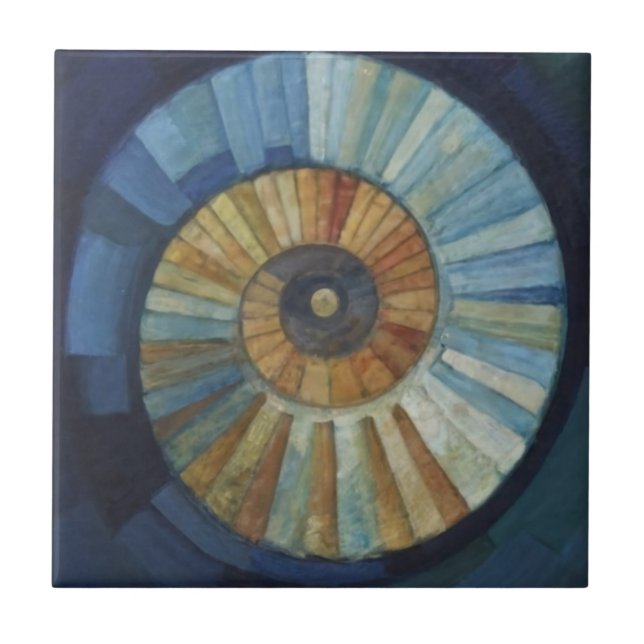 Geometric Nautilus Design Tile (Front)
