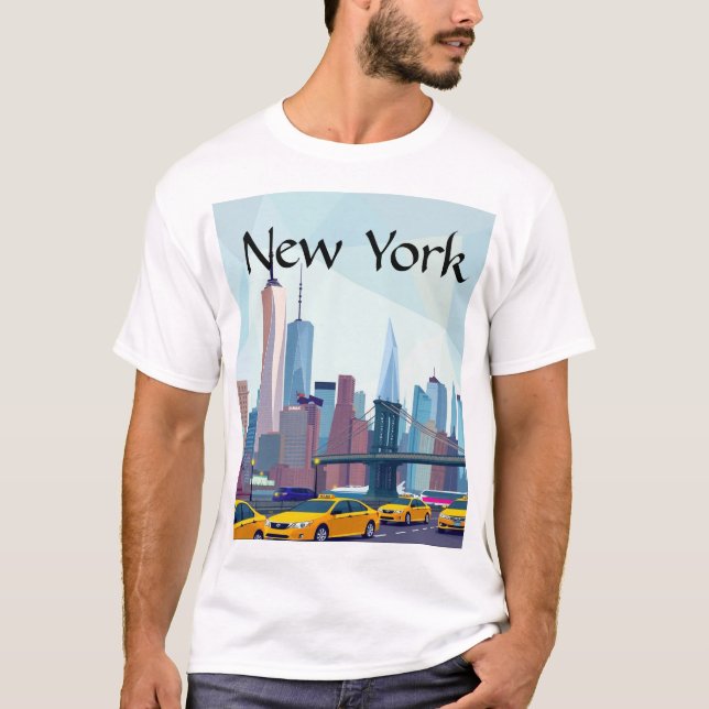 geometric new york T-Shirt (Front)