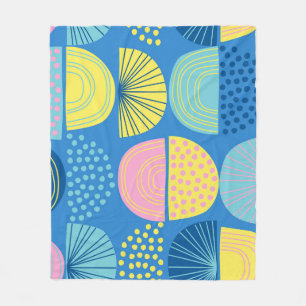 Geometric Nordic: Modern Abstract Background. Fleece Blanket