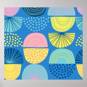 Geometric Nordic: Modern Abstract Background. Poster