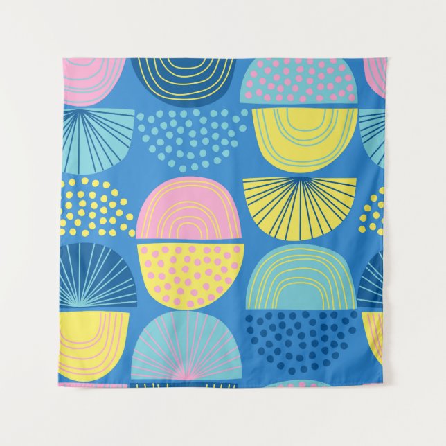 Geometric Nordic: Modern Abstract Background. Tapestry (Front)
