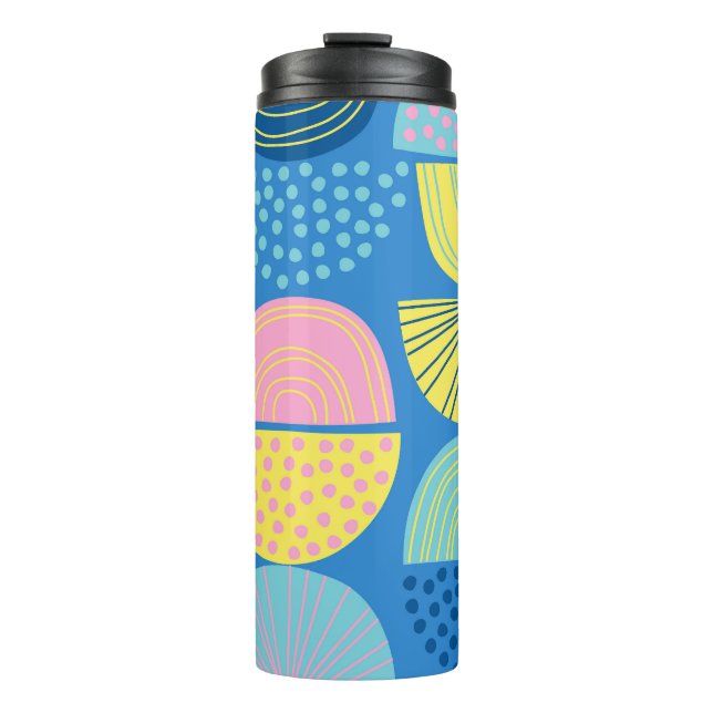 Geometric Nordic: Modern Abstract Background. Thermal Tumbler (Front)