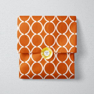 Geometric Ogee Lattice Burnt Orange Tissue Paper