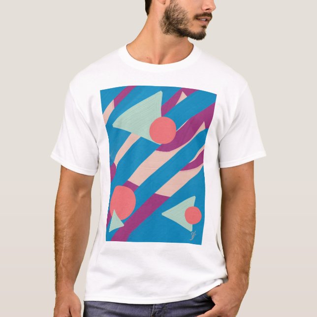 Geometric oil shapes vintage palette T-Shirt (Front)