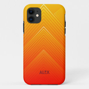 Geometric ombre orange and yellow Case-Mate iPhone case