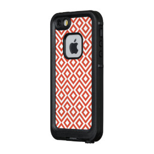 Geometric Orange and White Meander LifeProof FRÄ’ iPhone SE/5/5s Case