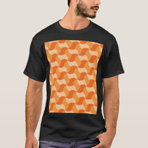Geometric Orange Shades: Abstract Tile T-Shirt