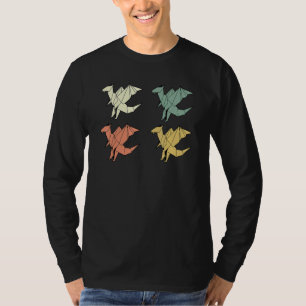 Geometric Origami Dragons Apparel Paper Fold Drago T-Shirt