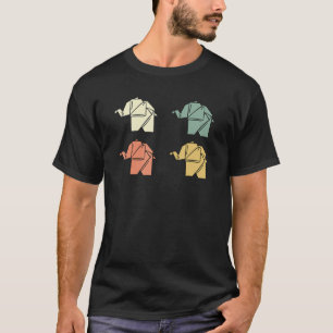 Geometric Origami Elefants Apparel Paper Fold Elef T-Shirt