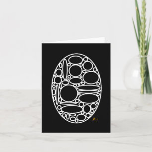 Geometric Oval Note Cards