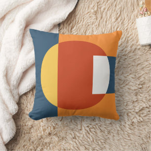 Geometric overlapping shapes - Retro style Cushion