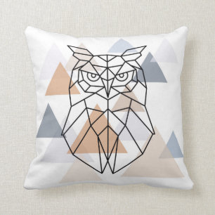 Geometric Owl Design Cushion