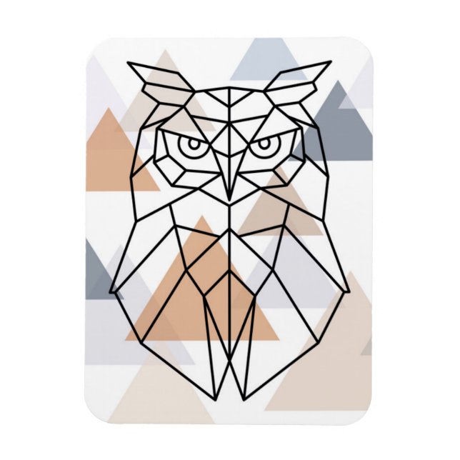 Geometric Owl Design Magnet (Vertical)