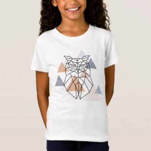 Geometric Owl Design T-Shirt