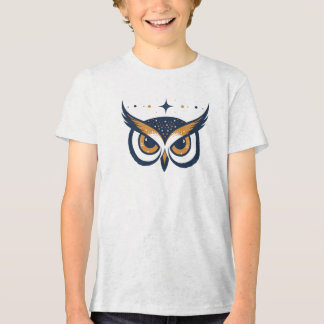 Geometric Owl Eyes T-Shirt – Mystical Nocturnal Bi Tri-Blend Shirt