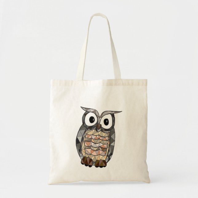 geometric owl tote bag (Front)