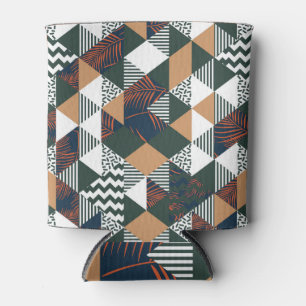 Geometric palm leaves, trendy pattern can cooler