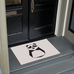 Geometric Panda Doormat