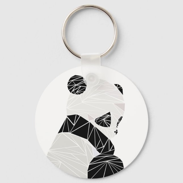 Geometric panda key ring (Front)