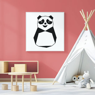 Geometric Panda Poster