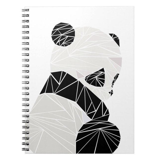 Geometric panda spiral notebook (Front)