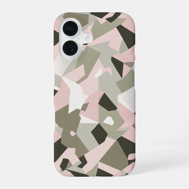 Geometric Pastel iPhone 16 Case (Back)