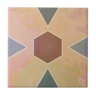 Geometric Pastel Marble Earthy Tile