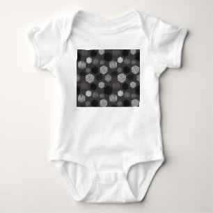 Geometric Pastels: Vintage Textured Pattern. Baby Bodysuit