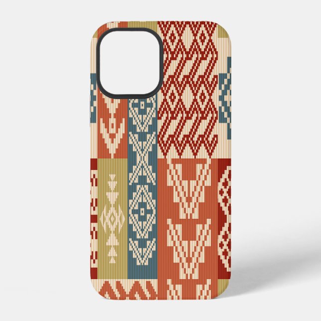 Geometric Patchwork Ethnic Seamless Pattern iPhone Case (Back)