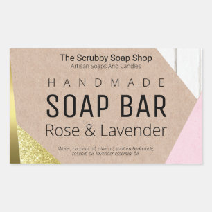 Geometric Patchwork Handmade Soap Labels