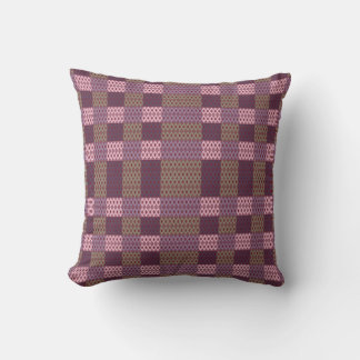 Geometric Patchwork Throw Pillow – Modern Purple C