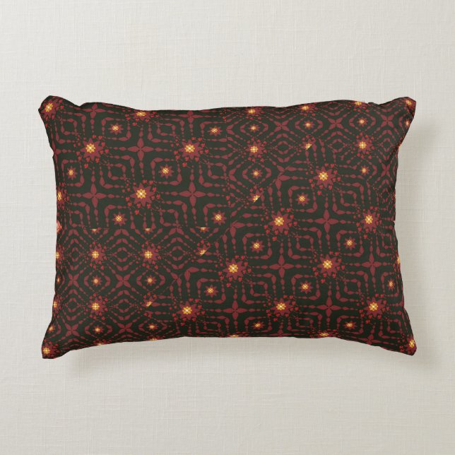 Geometric Patchwork Throw Pillow – Modern Purple C (Front)