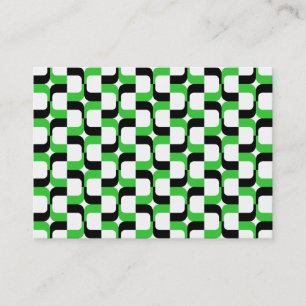 Geometric Pattern 020614 - Black and Spring Green Business Card