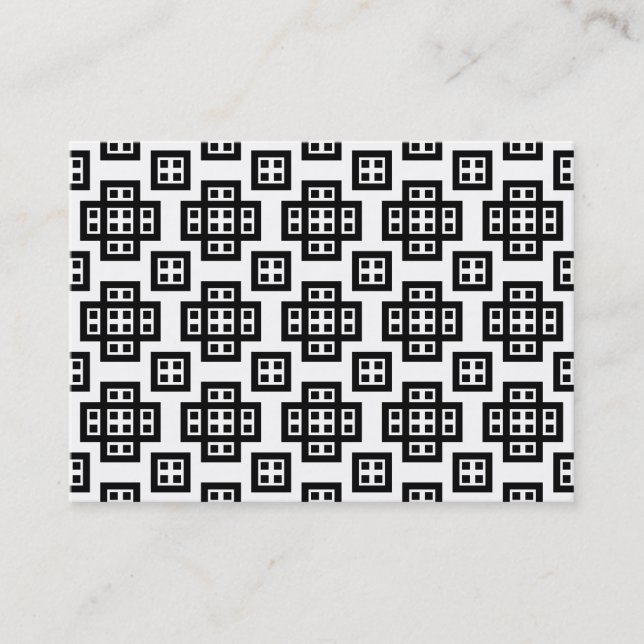 Geometric Pattern 030614 - Black Business Card (Front)