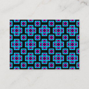 Geometric Pattern 030614 - Blue, Magenta and Black Business Card