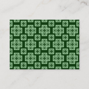 Geometric Pattern 030614 - Faded Green on Dk Green Business Card